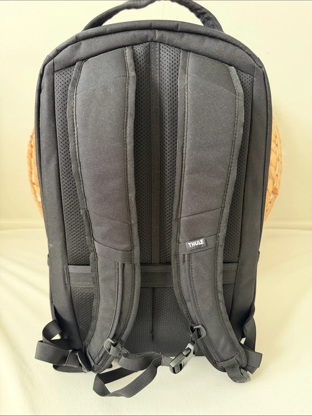 Thule HSS Branded Black Laptop Backpack Travel Work Bag Padded Tech Organizer